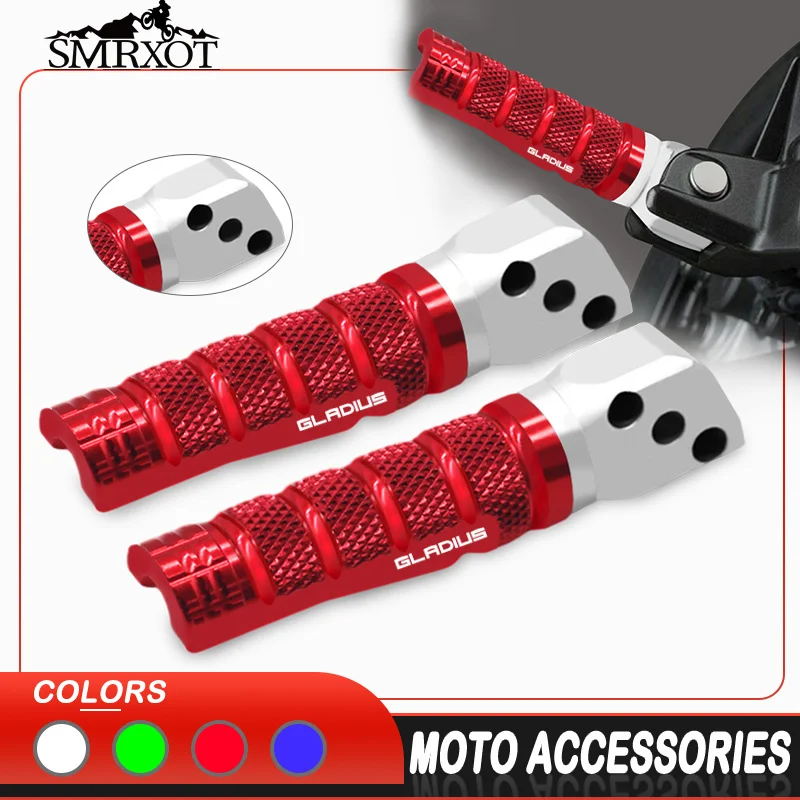 

Motorcycle Accessories Rear Passenger Foot Pegs Anti-slip FootPegs Foot Rests Pedals For GLADIUS SFV650 gladius sfv650 2009-2014