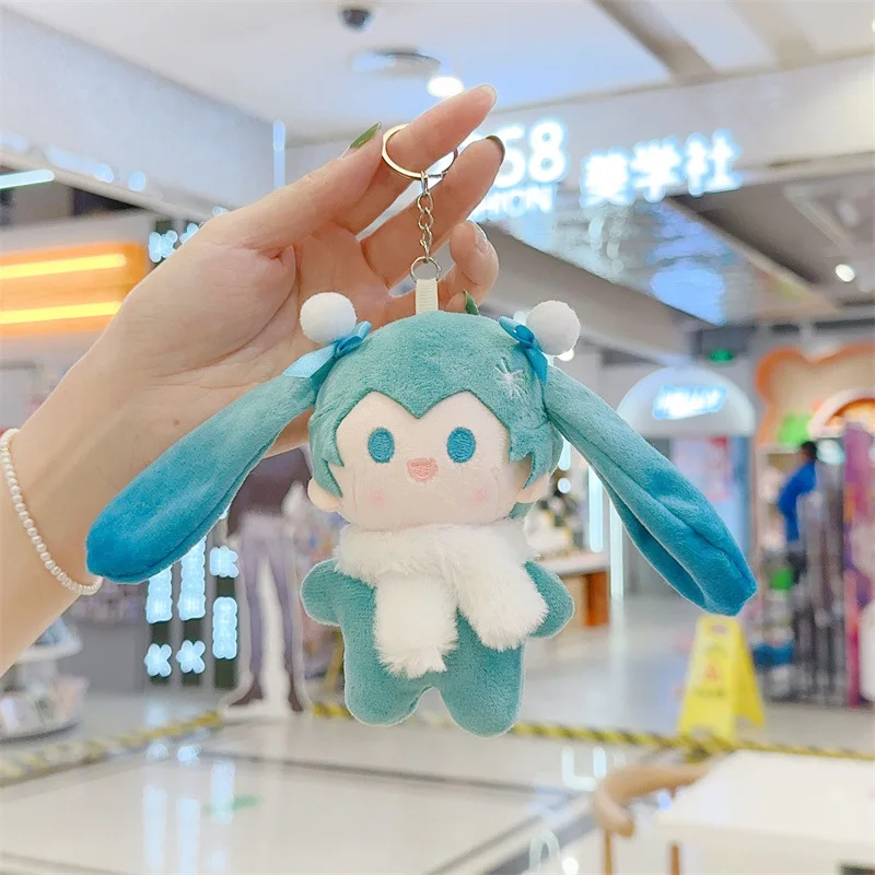 Japanse cartoon meisje Hatsune Miku pop pluche hanger schattige sleutelhanger tas charme Kawa Jii schooltas hanger cadeau voor koppels