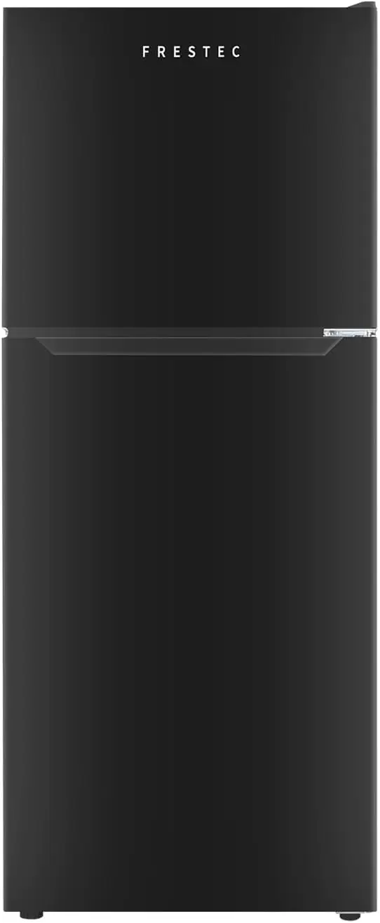 12.1 CU' Refrigerator with Freezer, Apartment Size Refrigerator Top Freezer, 2 Door Fridge, Black (FR 1202 BK)