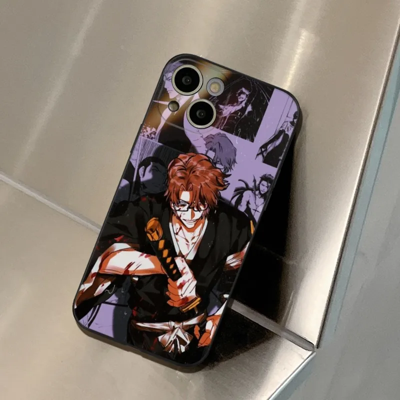 Sosuke Aizen Bleach Anime Phone Case FOR IPhone 14 13 11 12 Pro 8 7 Plus X 13 Pro MAX XR XS MINI SE 2020 Black Covers