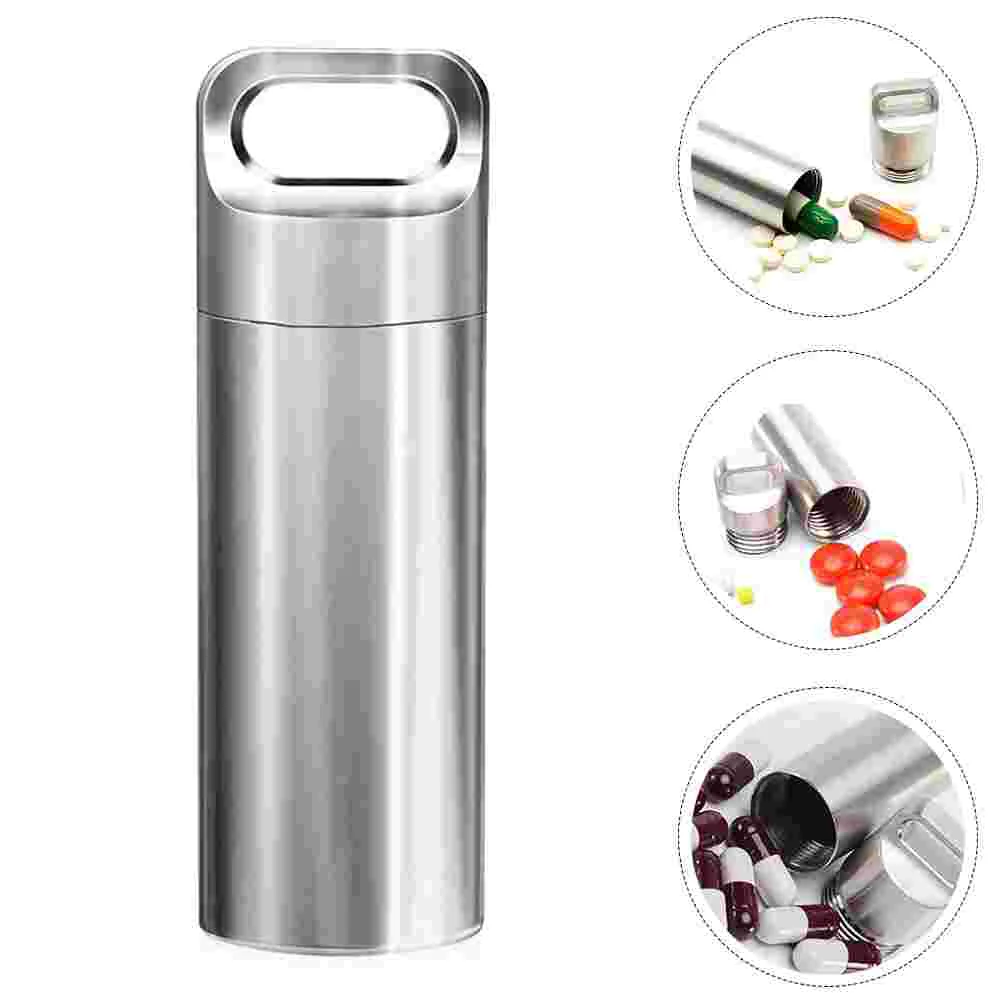 Container Pill Box Travel Wallet Key Holder Titanium Alloy Pocket Medicine Case Durable