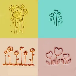 Handmade Soap Stamp, Plant Flowers, Heart Pattern, Organic Natural Seal, Soap Making Tools