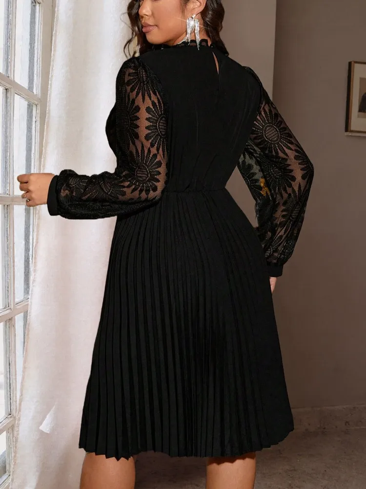 L-4XL Plus Size Clothes Dresses Women Spring Autumn Robes Long Sleeve Street Style Casual 3XL Big Size Midi Dress Oversized view 4