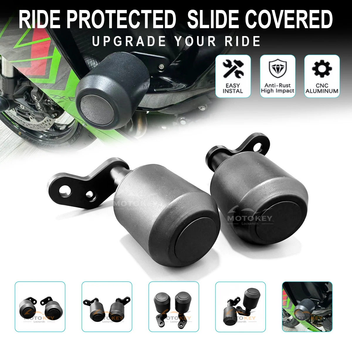 For KAWASAKI NINJA ZX-6R 2024-2026 Crash Protection Motorcycle Accessories Frame Slider Crash Protector