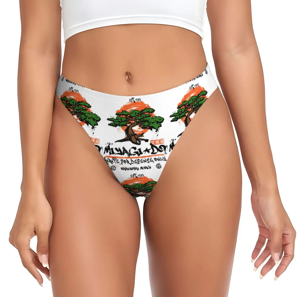 Custom Miyagi Do Karate G-string Panties Breathable Women Stretch Thongs Comfort Underwear