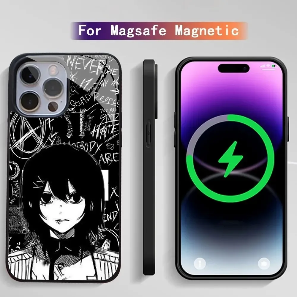 Anime JUUZOU SUZUYA Tokyo Ghouls Phone Case For IPhone 15 14 13 ProMax 11 12Mini Alex Mirror For Magsafe Wireless Charging Cover