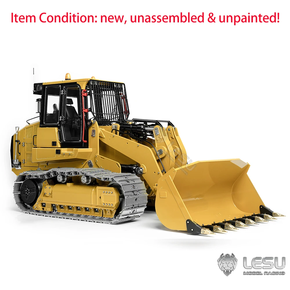 In Stock 1/14 LESU 973K Hydraulic RC Loader Metal Tracked Remote Control Car Light Sound Kits Unassembled DIY RC Toys Model