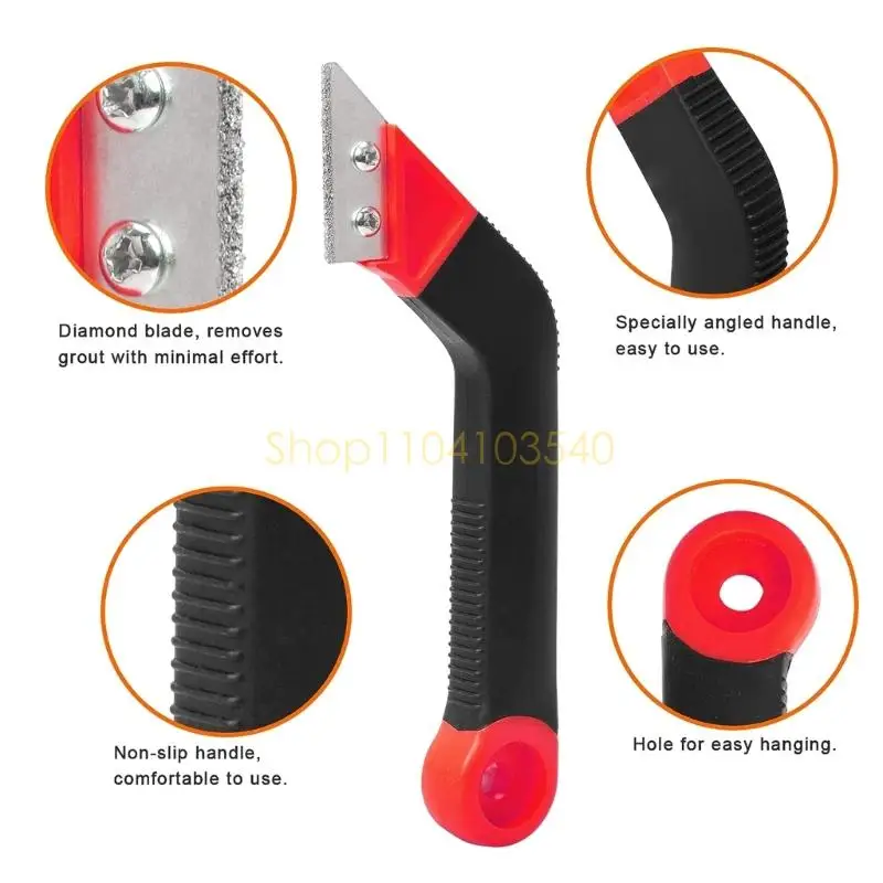 Ferramenta remoção rejunte 02dc Conjunto com 5 lâminas substituição Tile Tile Tile Limpening Tool Rasper Rasper