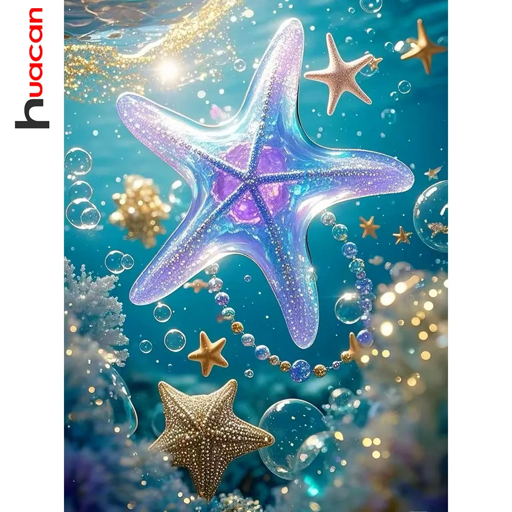 

Алмазная мозаика Huacan 5D DIY: Подводный мир, морская звезда, пейзаж. Новинка 2026 года. Декоративные картины.