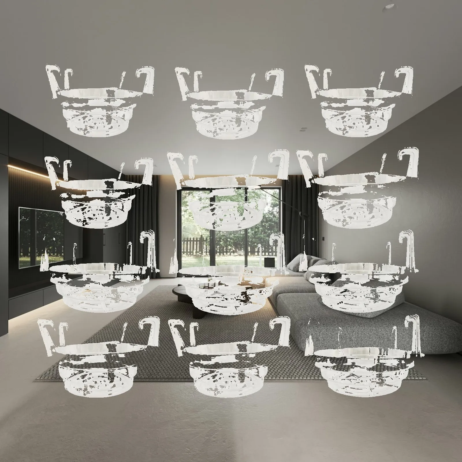 12 Pieces Hanging Flower Pot Trays with Hooks for Water Drainage, Plant Tray