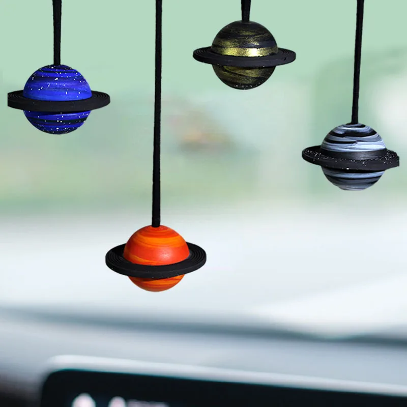 Creative Solar System Earth Mars Venus Model Ornaments Auto Rearview Mirror Hanging Pendant Car Air Freshener Accessories Decor