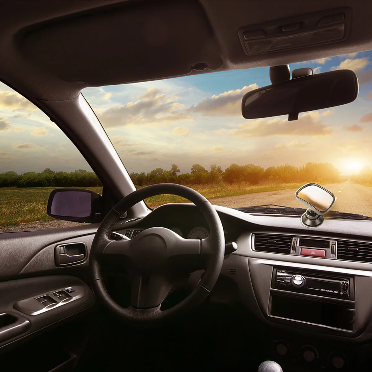 

Baby Rearview Mirror Adjustable Blind Spot Mirror for Car Suction Cup No Assembly Needed Side Window Glass Mount Safe Driving