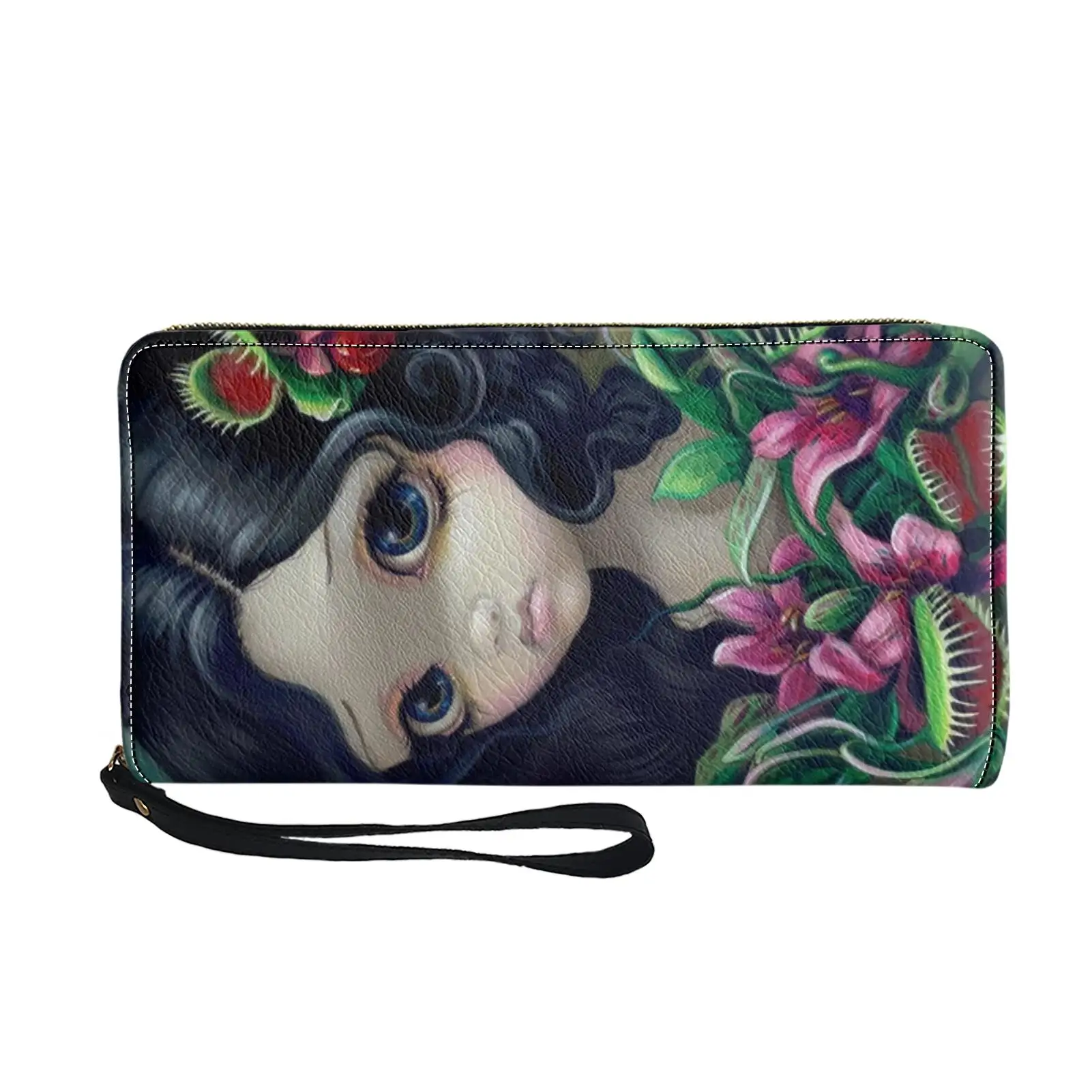 

Fashion Ladies Clutch Bag Designer Day of The Dead Printing Party Slim Clutch Purse Lady Card Holder Women Clutchs High Quality