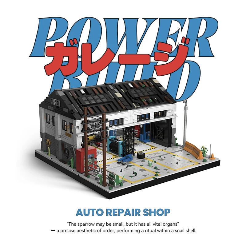 3542Pcs PB8867 Auto Repair Shop Building Blocks Modular Garage Workshop Vehicle Service Station Construction Bricks DIY Display