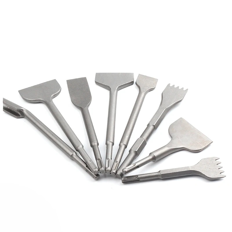 

Electric hammer, impact drill, electric pick, round shank, flat chisel, toothed U-shaped pick, cement wall slotting shovel