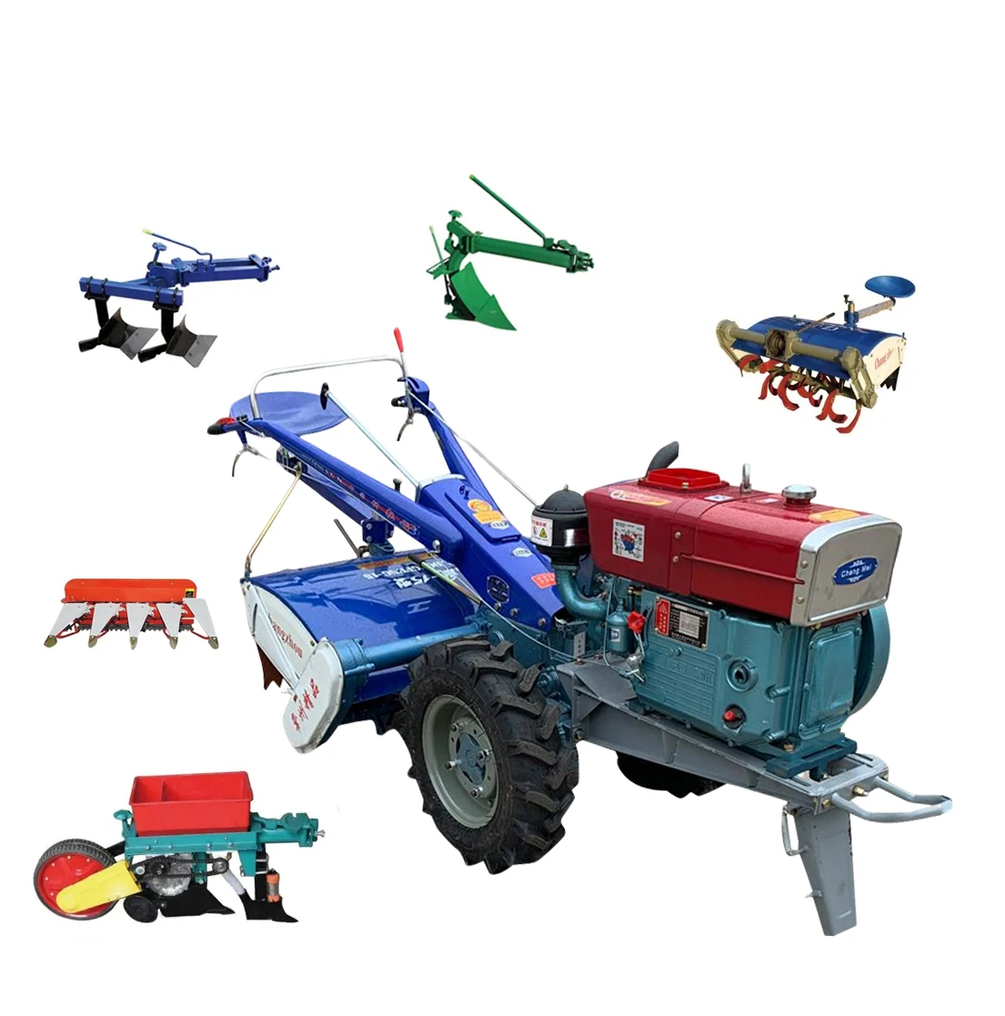 2wd Zweirädrige laufen hinter Pflügenmaschine Pinne Maschine 12 PS 18 PS 20 PS 30 PS kleine Bauernhoftraktoren