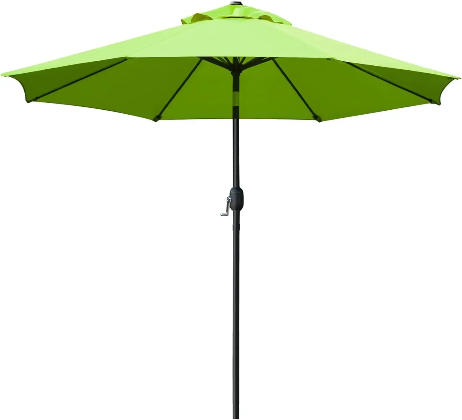

9' Patio Umbrella Outdoor Table Umbrella with 8 Sturdy Ribs (Grass Green)