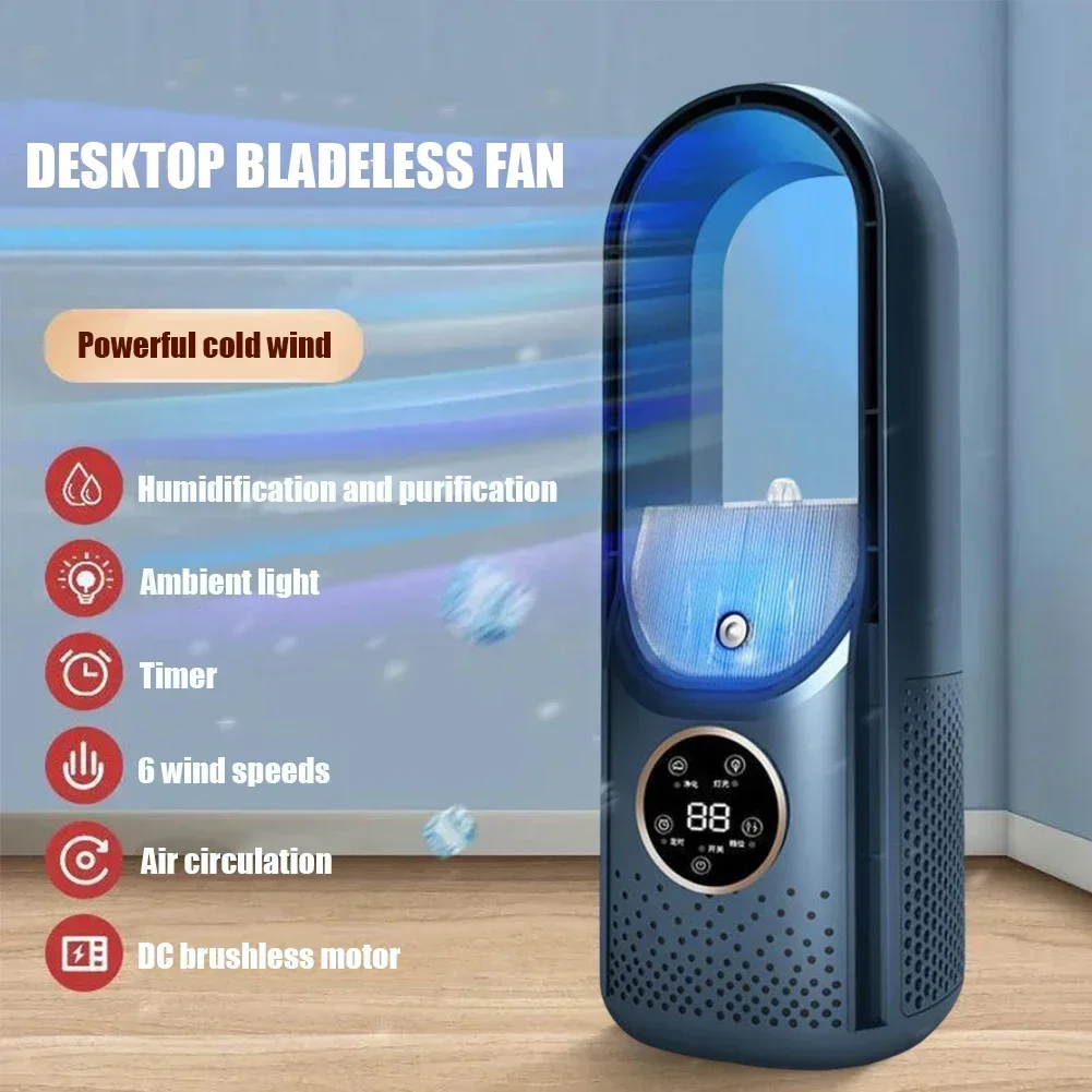 2 In 1 Air Conditioner Fan Mini Desktop Cooler Mist Cooling Humidifier with for Home OfficeCooler Office Bedroom Amagi