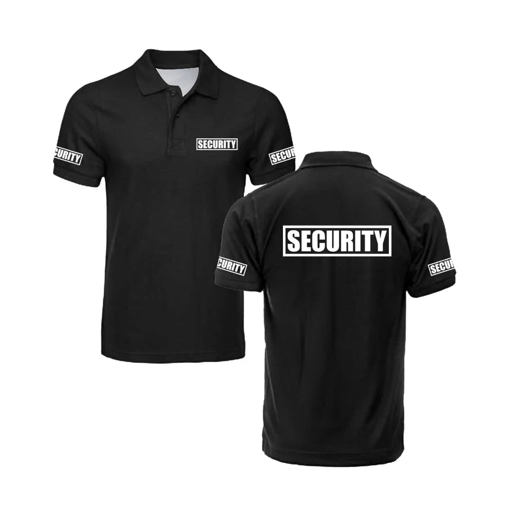 Security Classic Polo Shirt, Guard Bodyguard Uniform Work Clothes, Purchase, Light and Soft, Unisgender Men's Golf Polo Shirt