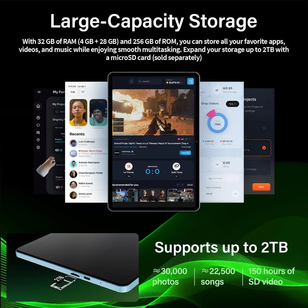 10 Inch 2-in-1 Tablet PC with Detachable Keyboard and Storage Expansion view 3