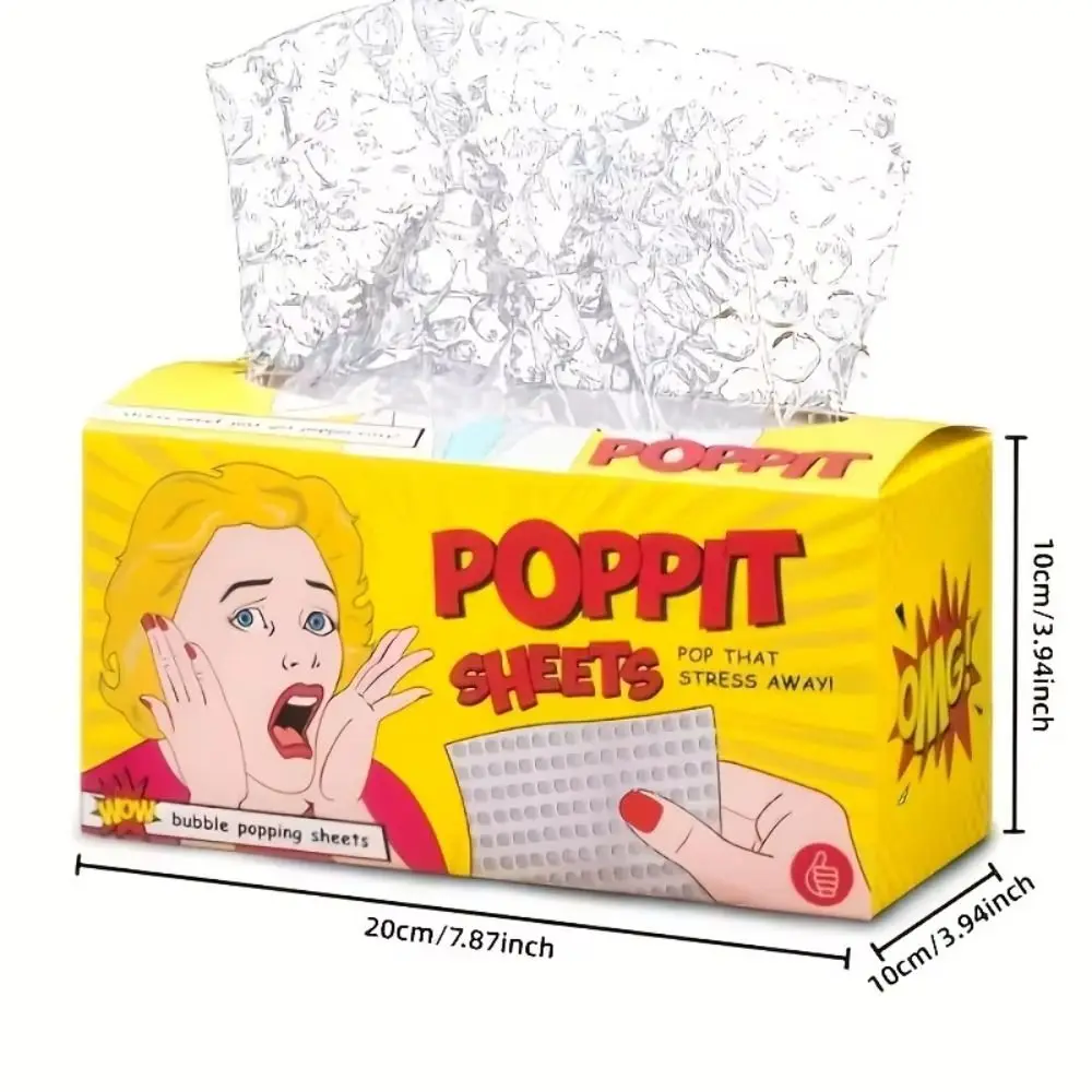 ฟิล์มกระดาษฟอง Mini Bubble Wrap โปร่งใสวงกลม Bubble Bubble สูบน้ํากระดาษกด Pinch Burst Poppit ความเครียดแผ่น