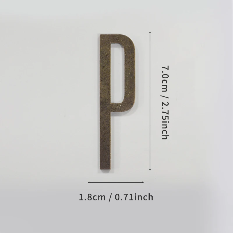 Selbstklebende Hausnummern aus Bronze, englische Alphabetbuchstaben aus Metall für Wohnung, Zimmer, Türschild, Tisch, Briefkasten, Nummernaufkleber, 7 cm – Detail 23
