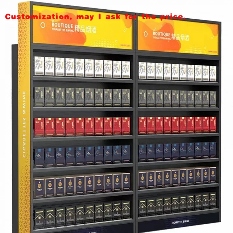 

custom.Smoke Shop Dispenser Shelf Metal Supermarket Display Cabinet