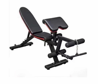Multi-functional Weight Training Gym Fitness Equipment, Foldable Fitness Chair, Adjustable Sit-up Dumbbell Stool