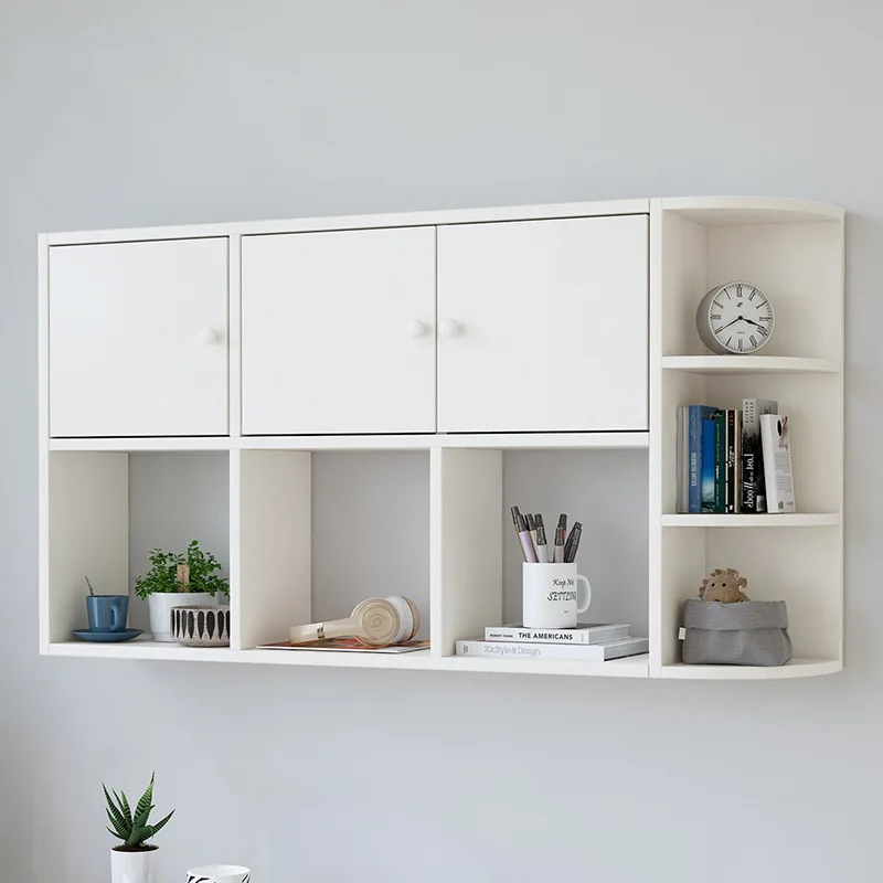 

Decorative hanging cabinet corner bedroom bookshelf shelf cabinet suspended bookcase punching free living ro