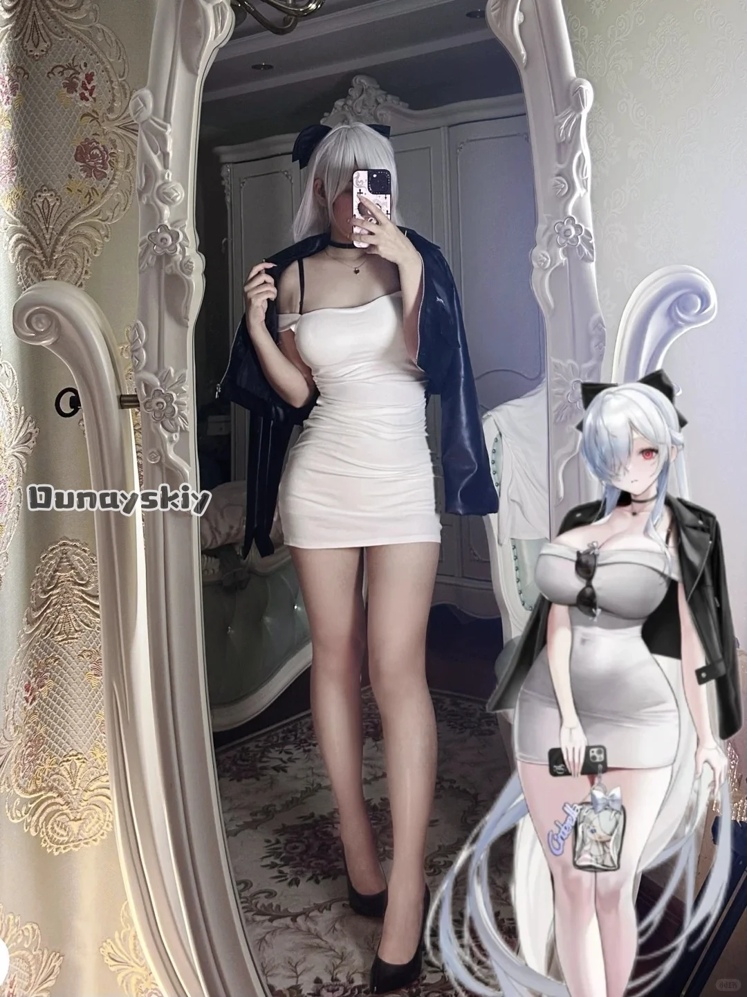 

Goddess of Victory Nikke Cinderella Cosplay Costume Bandeau Hip Skirt Cropped jacket Set Cinderella Role-play Women Sexy Dress