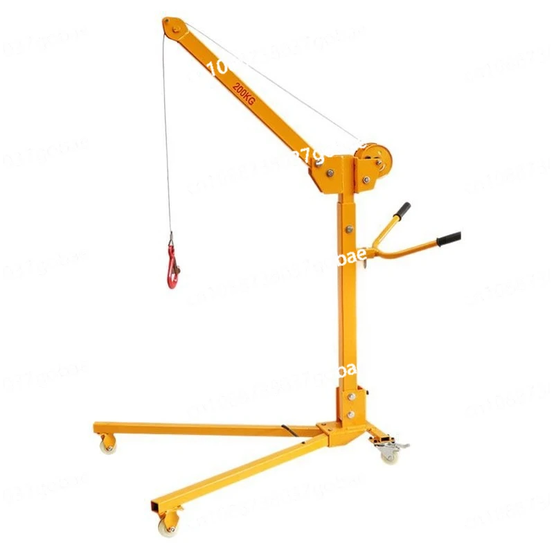 

Mobile Small Portable Foldable Crane Household Manual Lift Crane Lifting Hoist