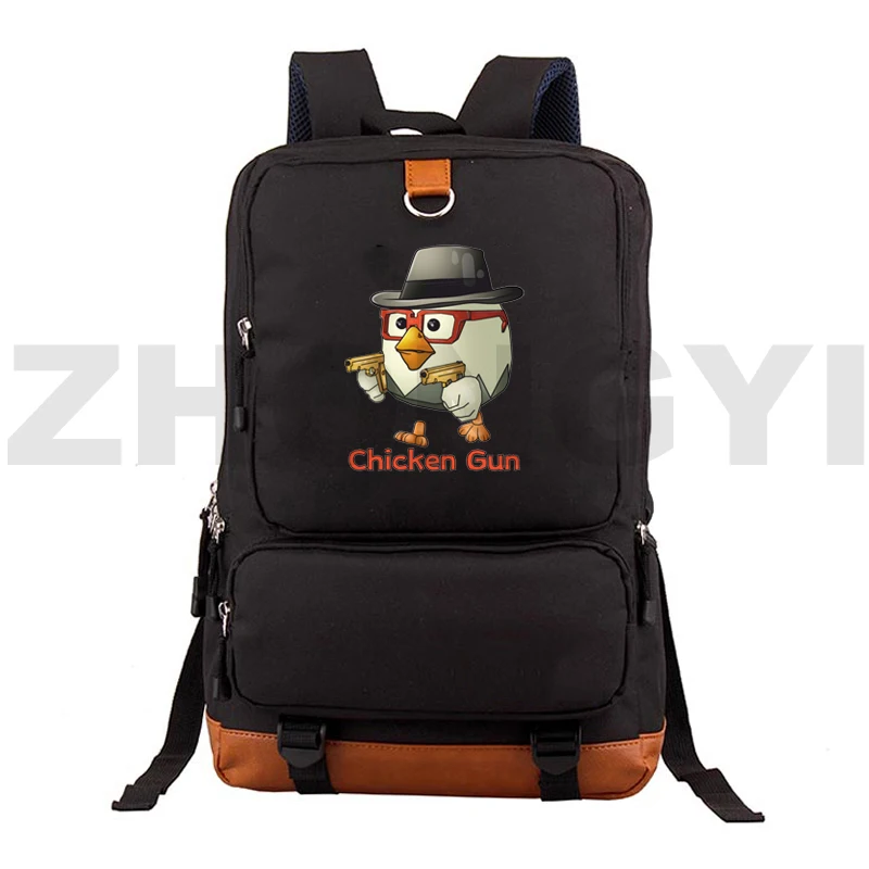 

New Anime Chicken Gun Backpacks Students Travel School Bag Women Men Laptop Back Pack High Quality Business Mochila Kids Bookbag