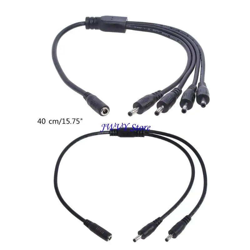 573A Y-SPLITTER 어댑터 케이블 충전 코드 와이어 1 in 4 OUT/1 OUT 3.5x1.35mm