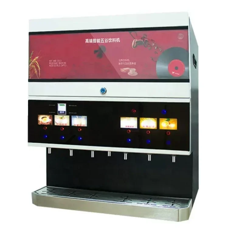 Gold Seller Table 6 Flavors Of Hot And Cold Coffee Machine Automatic One Hot Cocoa Juice Instant Coffee Machine