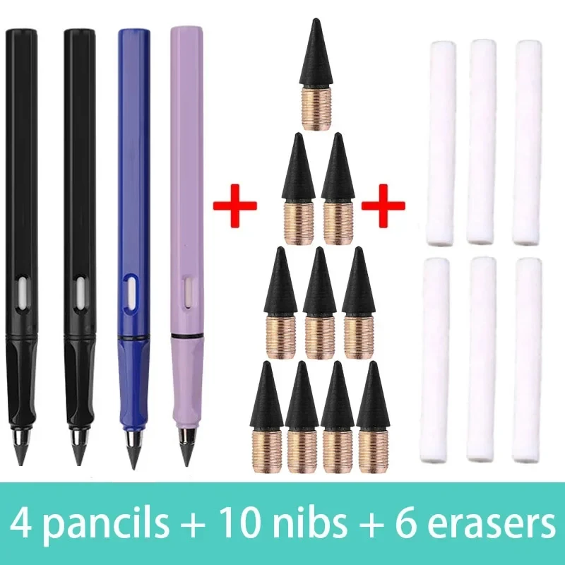 20pcs/Set Infinity Pencils No Sharpening Eternity Pencils No Ink Kawaii Unlimited Pens Art Supplies Office School Stationery