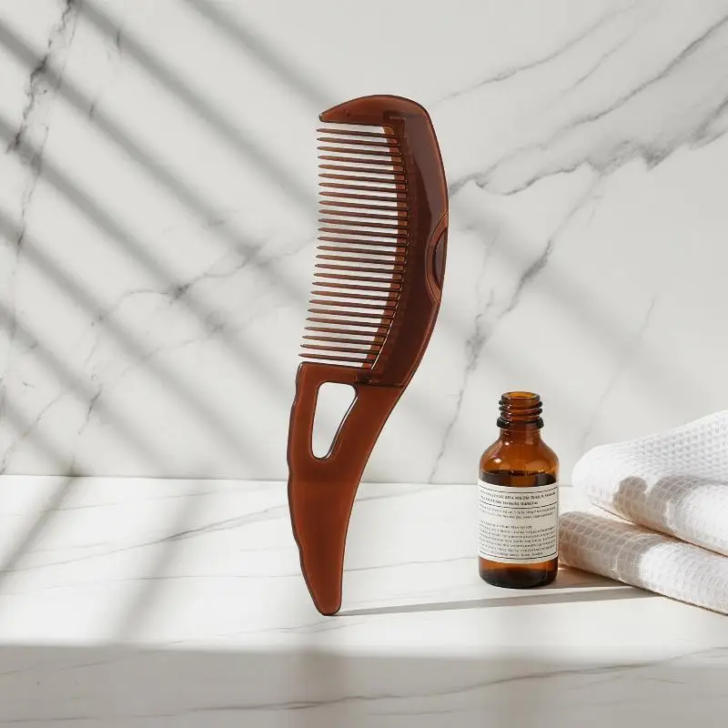 Self-Cleaning Anti-Static Scalp Massage Comb Dandruff Removal Ergonomic Hair Styling Tool for Salon Use