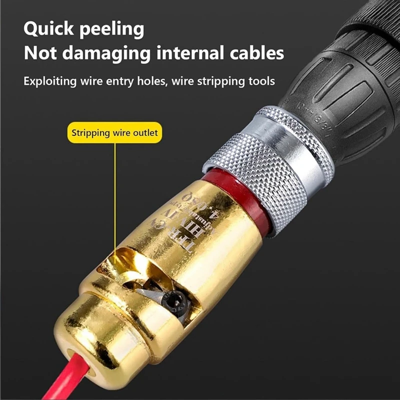 Electric Wire Stripping And Twisting Tool,Cable Quick Stripping And Connector,Electric Wire Stripper Electrician Tool Durable