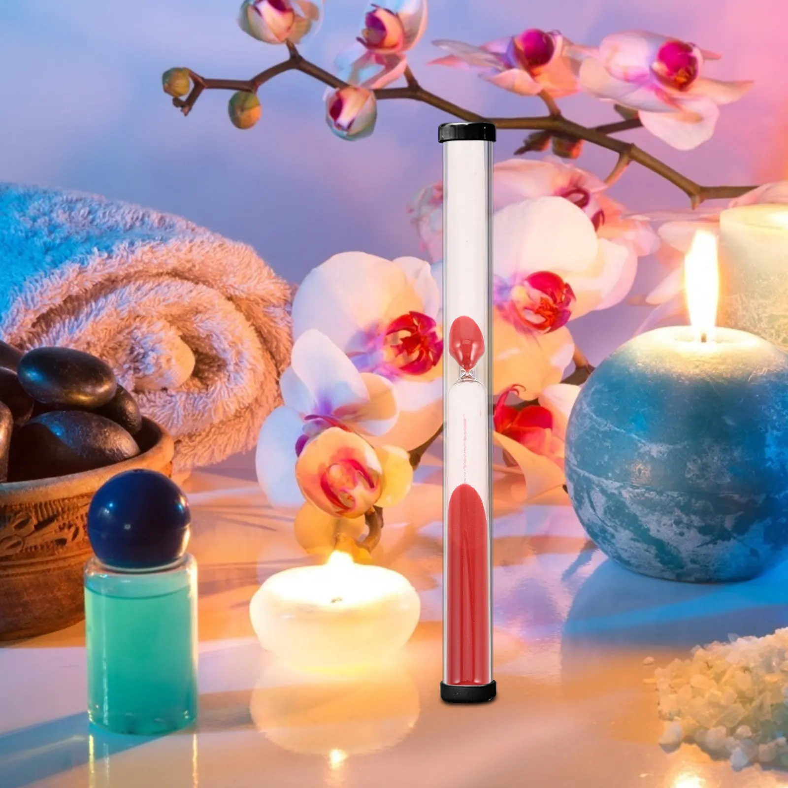 2Pcs Sauna Hourglass Timer Wall Mounted 15 Minute Sand Watch Bathroom Spa Room Decorative Timekeeper Heat Resistant Tool