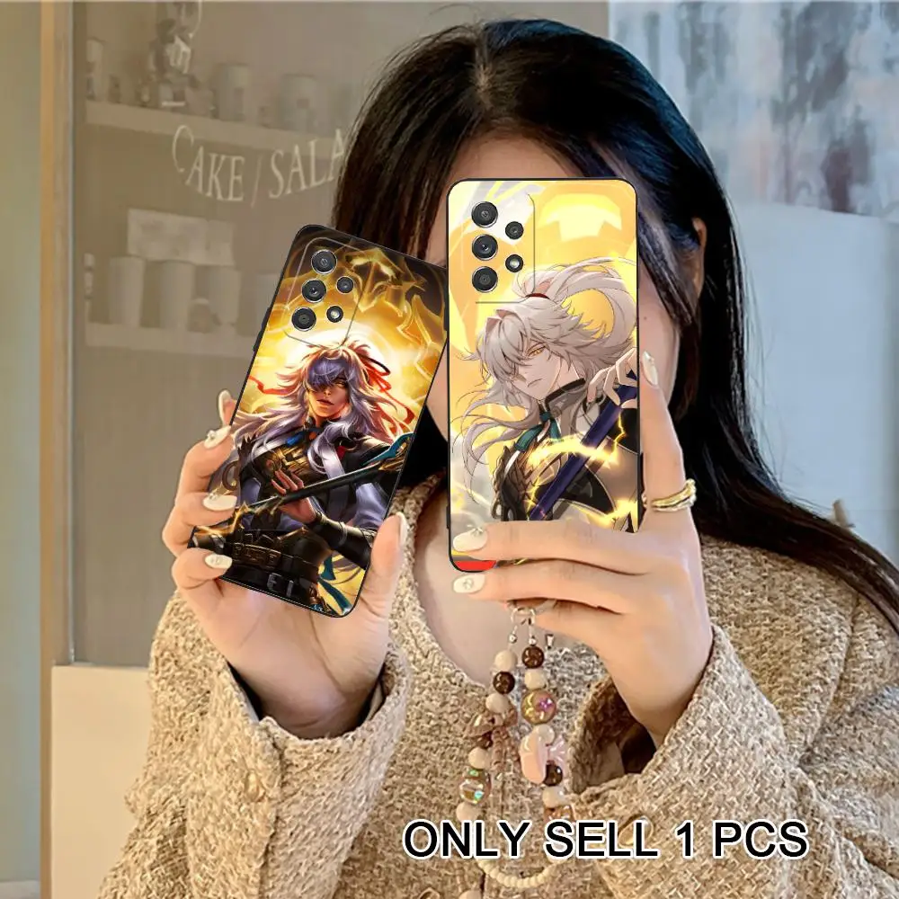 HSR JingYuan Matte TPU Mobile Phone Case for Samsung Galaxy A56 55 54 53 52 51 36 35 34 23 16 15 5G Colorful Cover