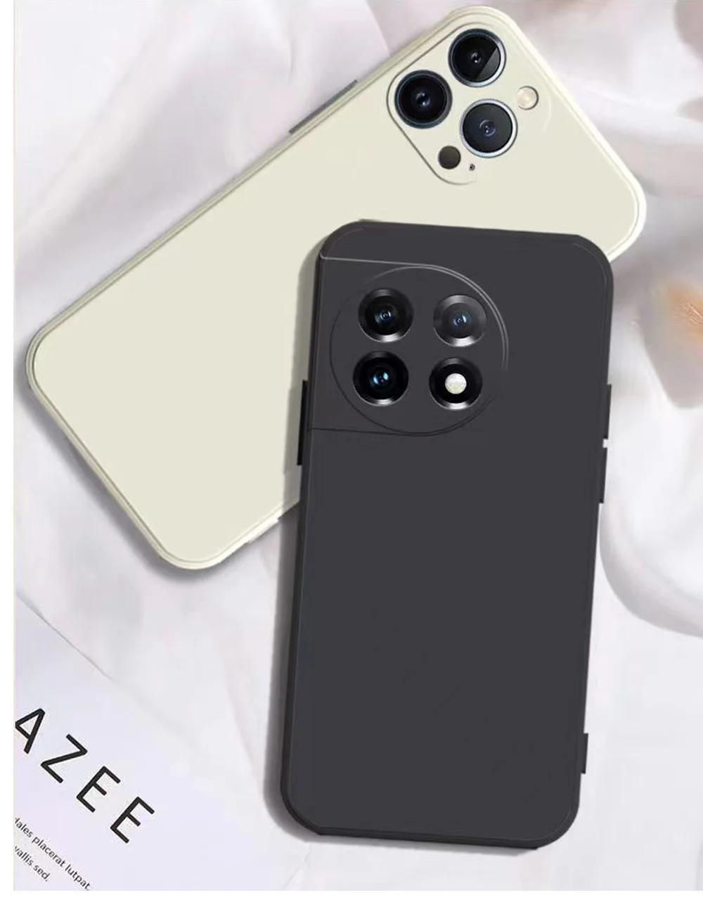 Quadratische Silikon-Schutzhülle für OnePlus 11 11R 10T 10R 10 Pro 10Pro 5G, stoßfeste Funda-Flüssigsilikonhülle – Detail 1