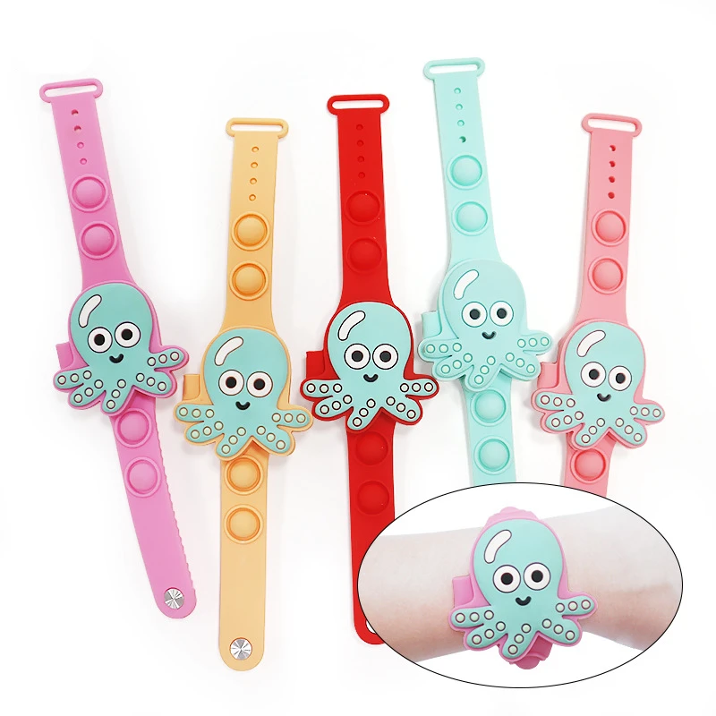 Fashion Waterproof Kids Watch Cute Octopus Shape LED Digital Watches for Boys Girls BPA Free Silicone Band Children Wristwatch