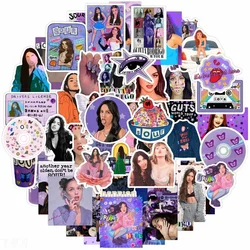 50Pcs Olivia Isabel Rodrigo Originality Sticker Singer Star Laptop/skateboard Theme Party Waterproof Decoration Stickers