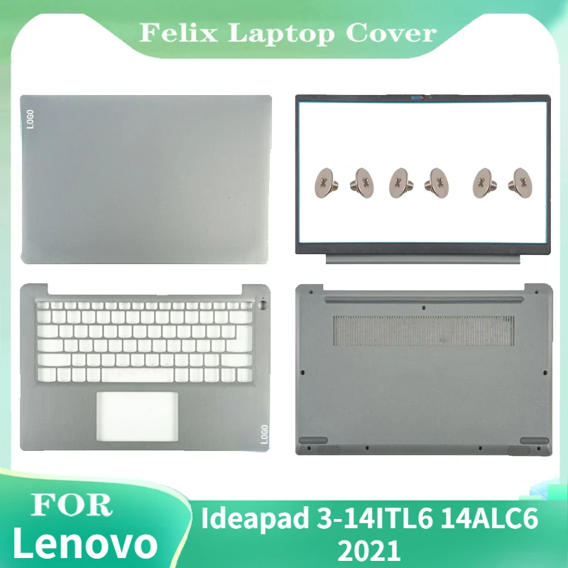 

New Laptop Housing For Lenovo Ideapad 3-14ITL6 14ALC6 2021 LCD Back Cover Front Bezel Palmrest Bottom Case Replacement Free Ship