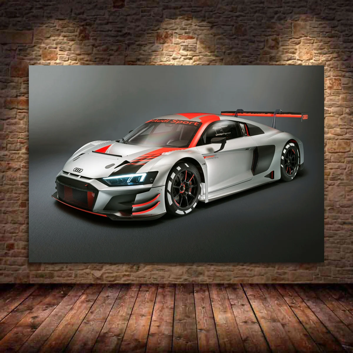سيارات السباق الخارقة Audis R8 LMS GT3 سيارات السباق سيارات الرياضة ملصقات فنية للحائط ومطبوعات لوحات قماشية ديكور منزلي عصري