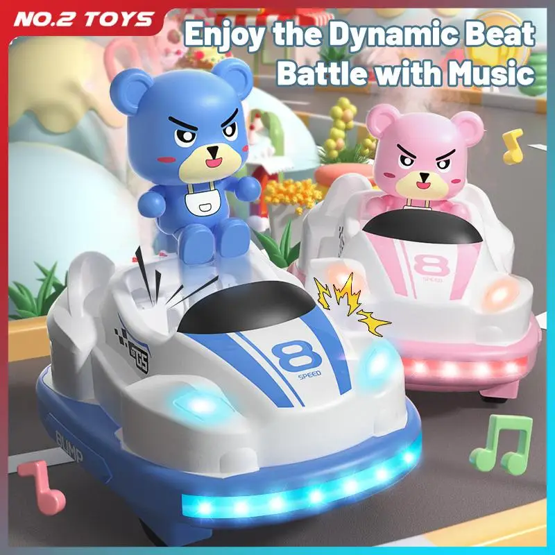 2 Piece/Set 2.4G Remote Control Bumper Car with Light Music Family Competitive Parent-child Interactive RC Racing Car Toys Gifts