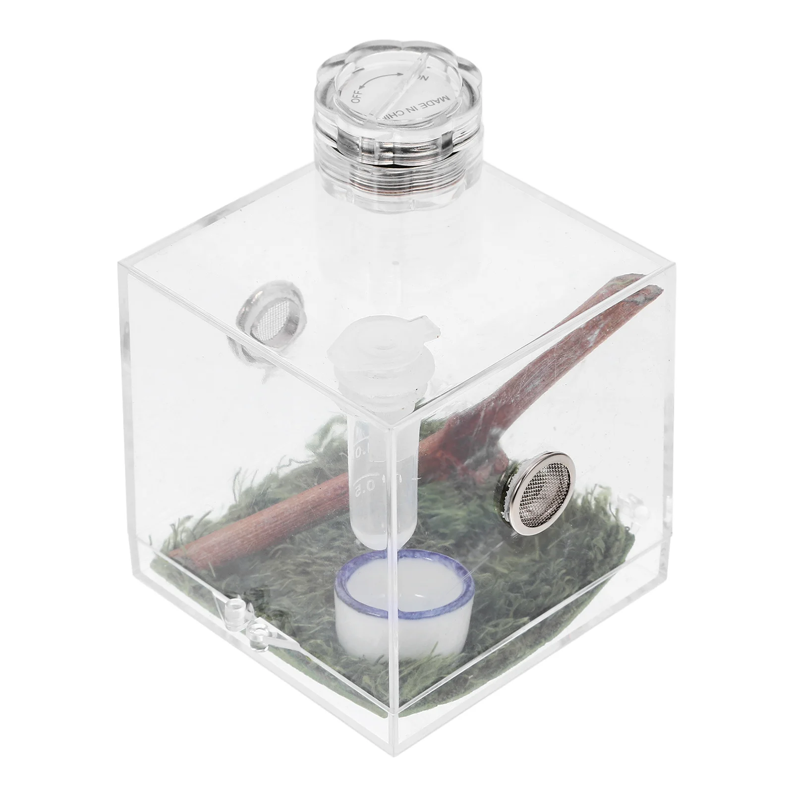 Terrarium Jumping Spider Breeding Box Enclosures Water Tank Home Habit with Light