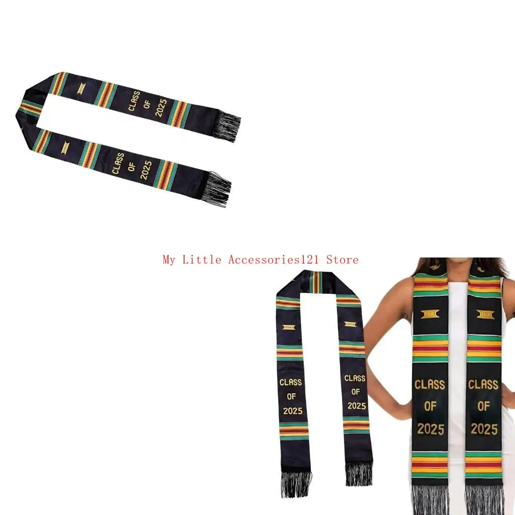 

Elegant Embroidered Graduation Shoulder Sash Unisex Graduation Etiquette Belts for Celebrating Achievements