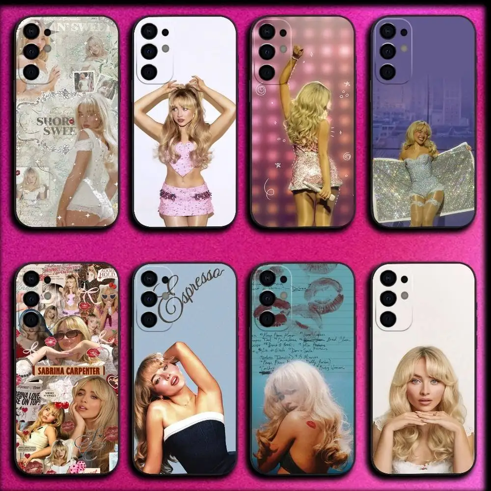 

Singer S-Sabrina Carpenter Phone Case For Samsung S25,S24,S21,S22,S23,S30,Ultra,S20,Plus,Fe,Lite,5G Black Cover