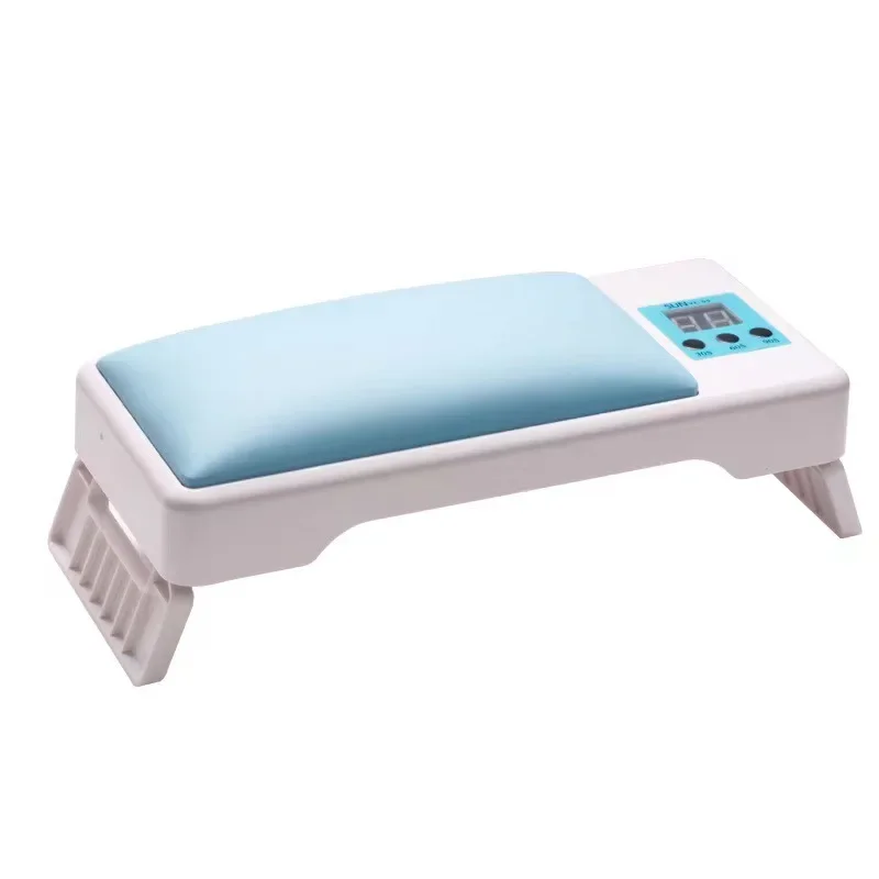 Lámpara de uñas con almohada de mano, máquina de fototerapia portátil plegable, lámpara de pegamento de aceite, secadora, detección inteligente, batería de larga duración