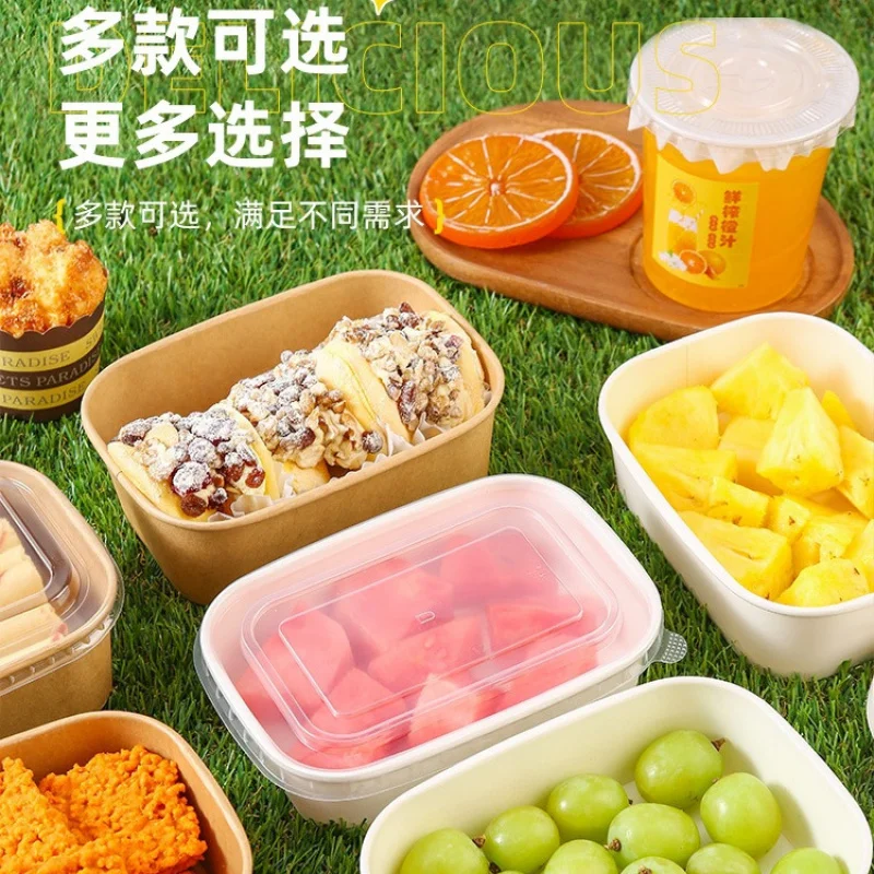 Customized. Spring Outing Picnic Box Disposable Outdoor Fruit Cut to-Go Box Lunch Box Camping Box Fruit Sushi Light Food Bento B